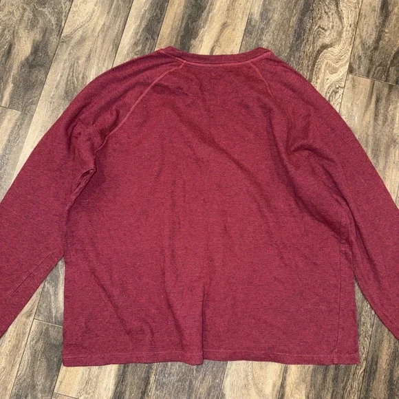 Eddie Bauer Fleece Crewneck Pullover Sweater Dark Red Men's Size XL - Picture 7 of 7